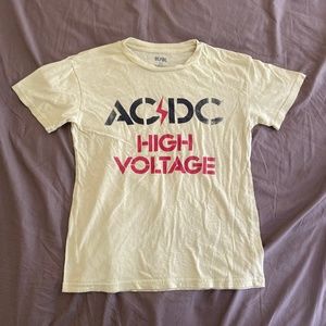 Women’s small yellow AC/DC high voltage t-shirt